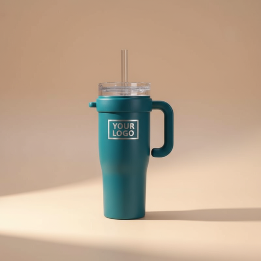 كوب مع نقش كبير وإطار