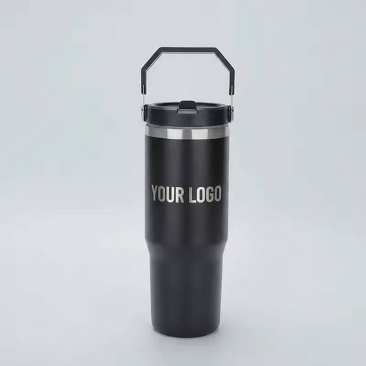 كوب أسود مع YOUR LOGO