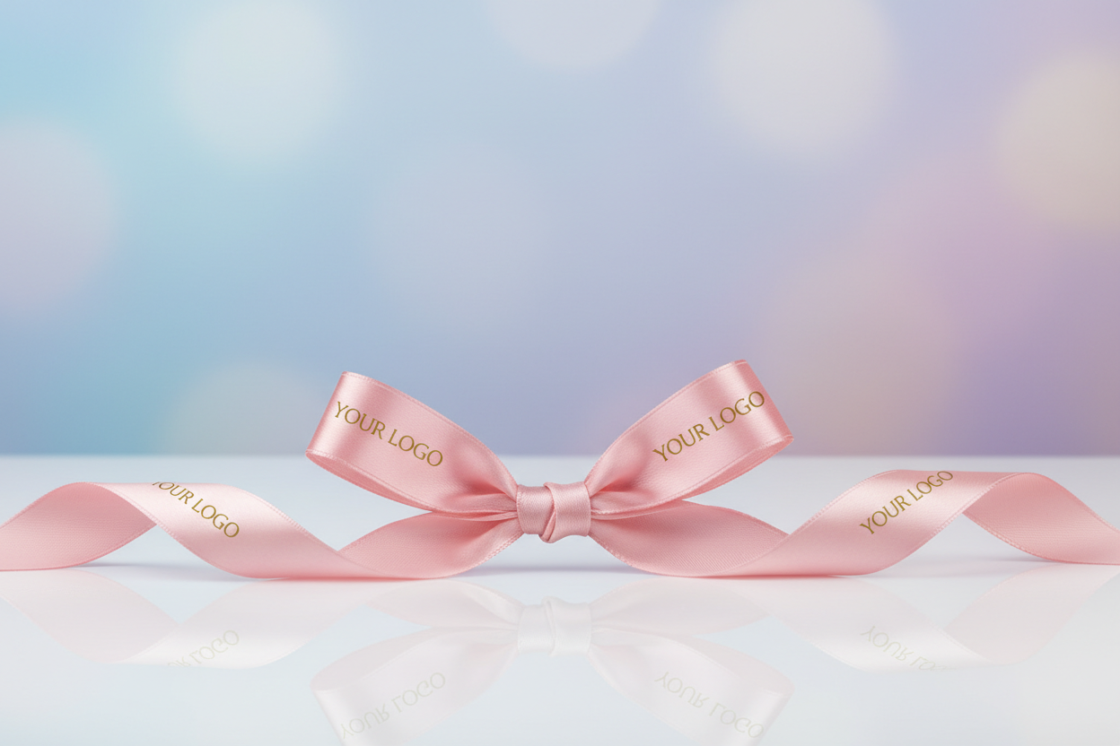 شريطة ساتان مع YOUR LOGO