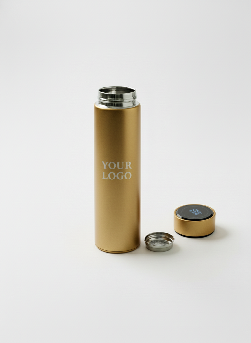 الزجاجة الذهبية واقفة