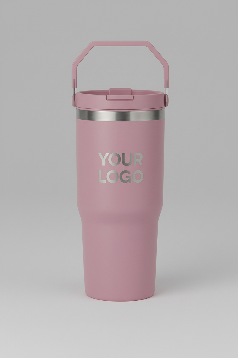 المج البودري مع غطاء ومقبض بودري