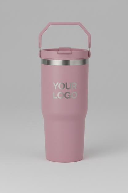 المج البودري مع غطاء ومقبض بودري