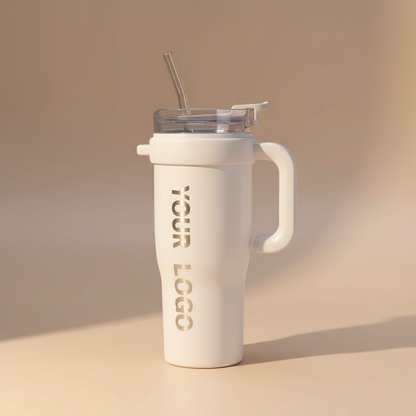 كوب مع نقش عمودي