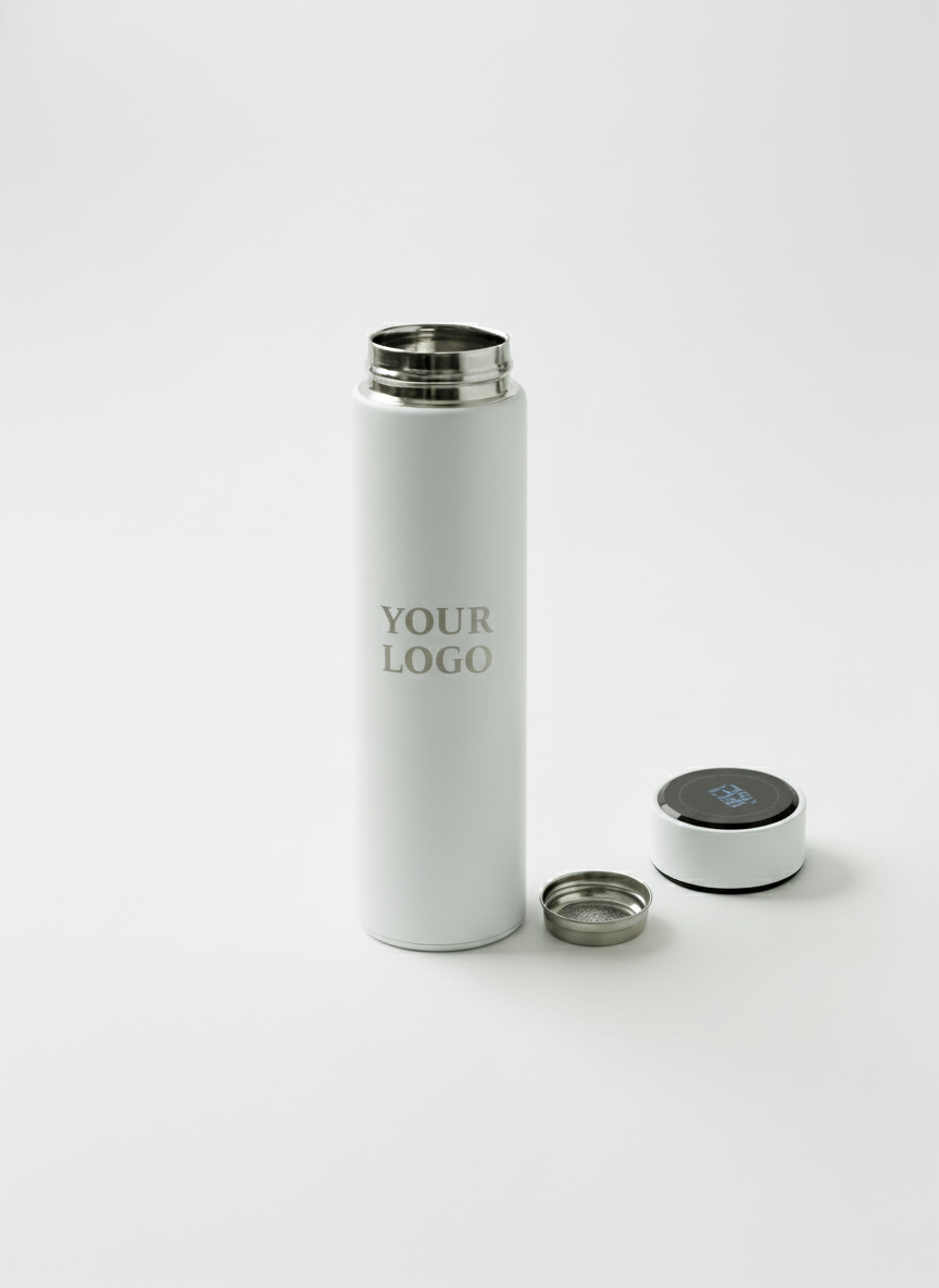 الزجاجة البيضاء واقفة