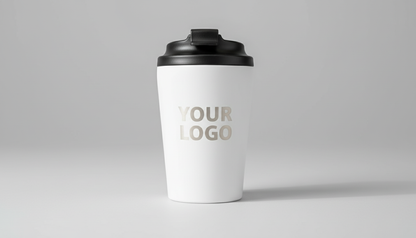 كوب القهوة الأبيض