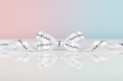 شريطة بيضاء مع كتابة سوداء YOUR LOGO